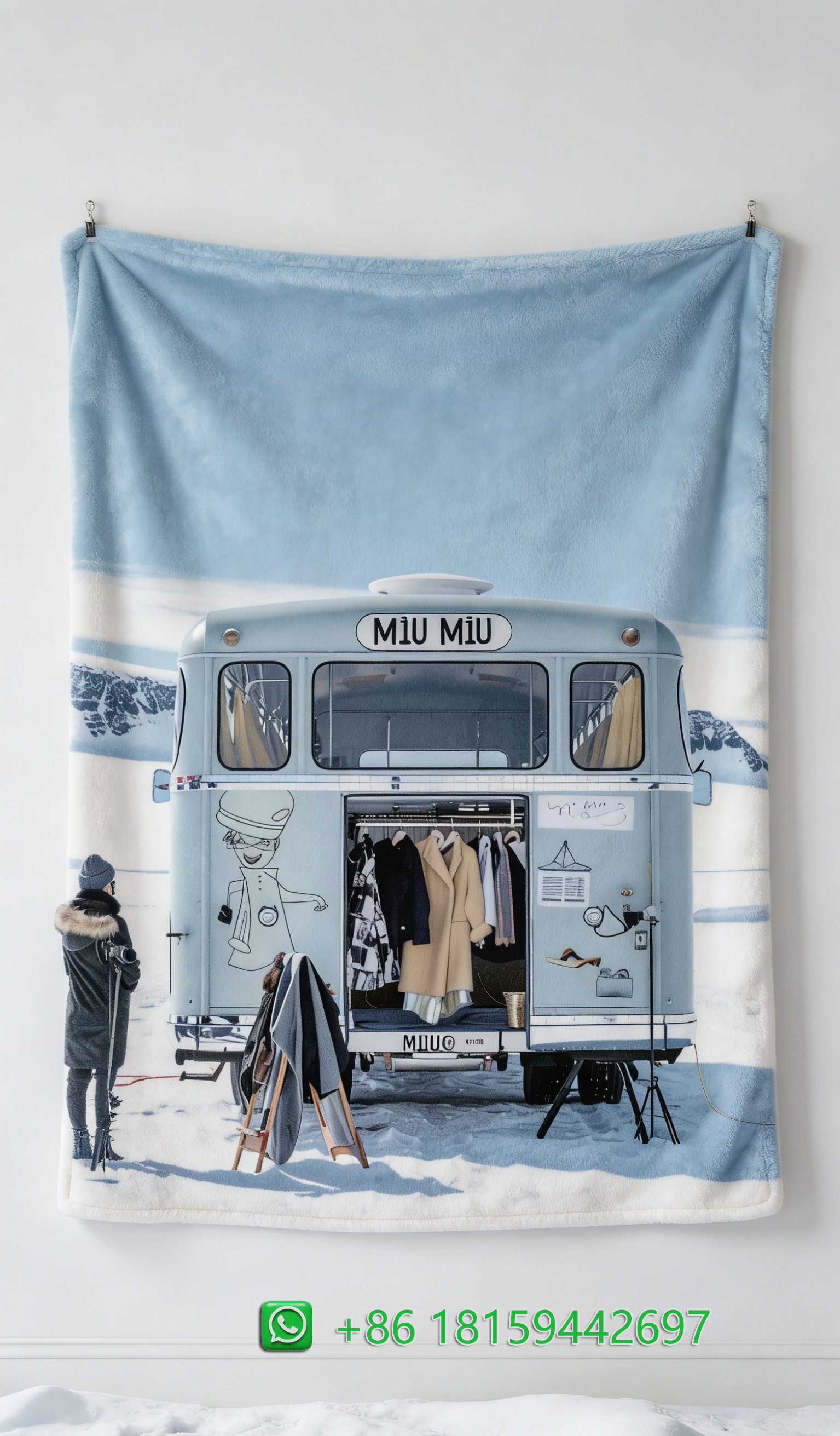 Miumiu Throw Blankets